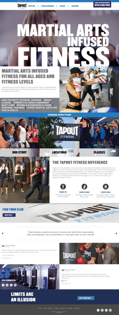 Tapout Fitness website