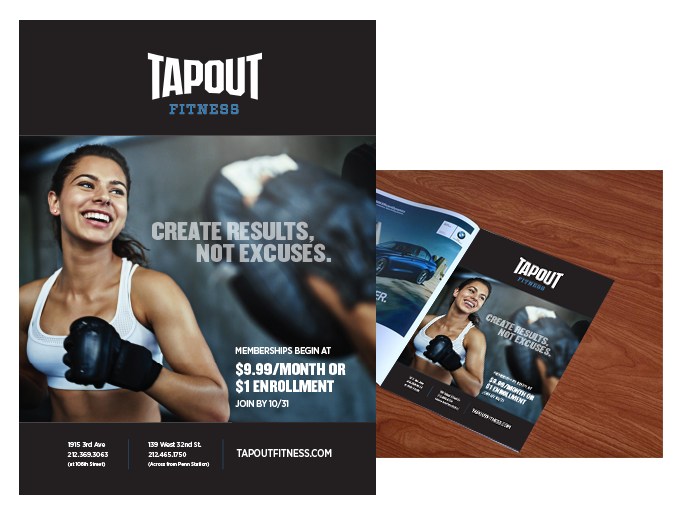 Tapout Fitness magazine ad