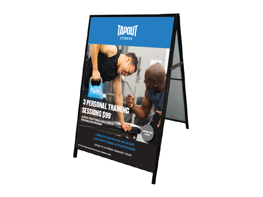 Tapout Fitness signage