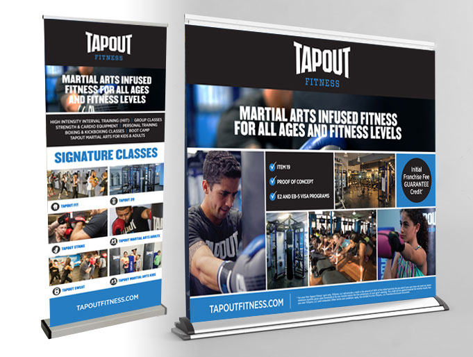 Tapout Fitness tradeshow banners